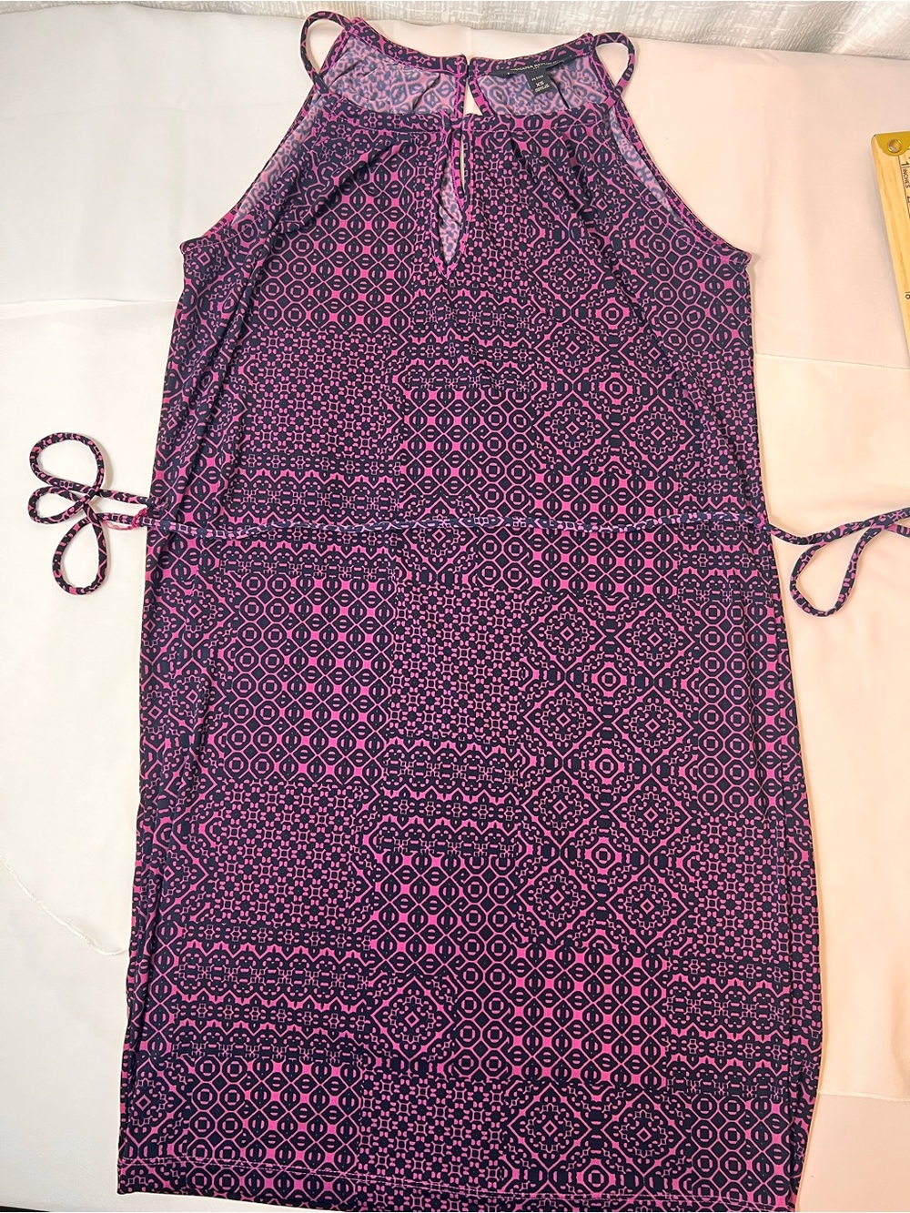 Banana Republic Pink & Purple Printed Sleeveless dress petite  Xsmall